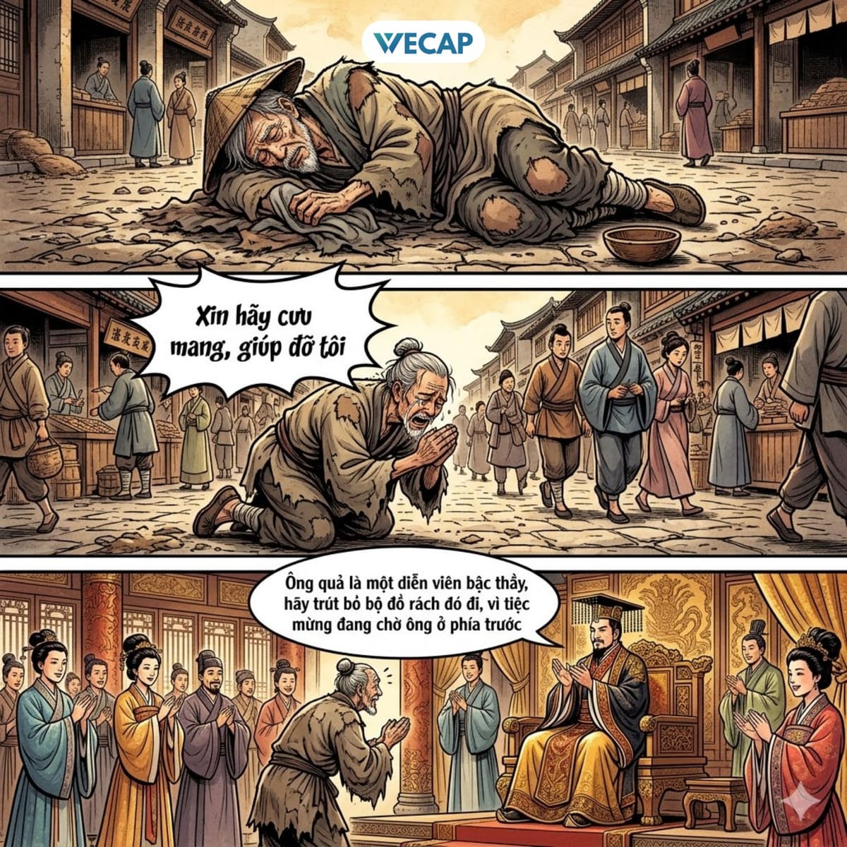 Câu chuyện người hành khất và vị hoàng đế
